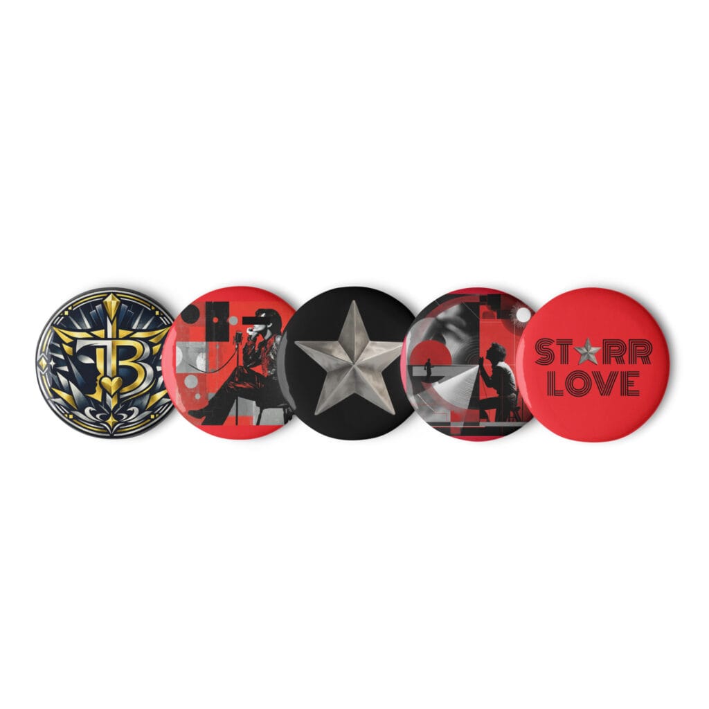 Starr Love - Set of 5 pin buttons