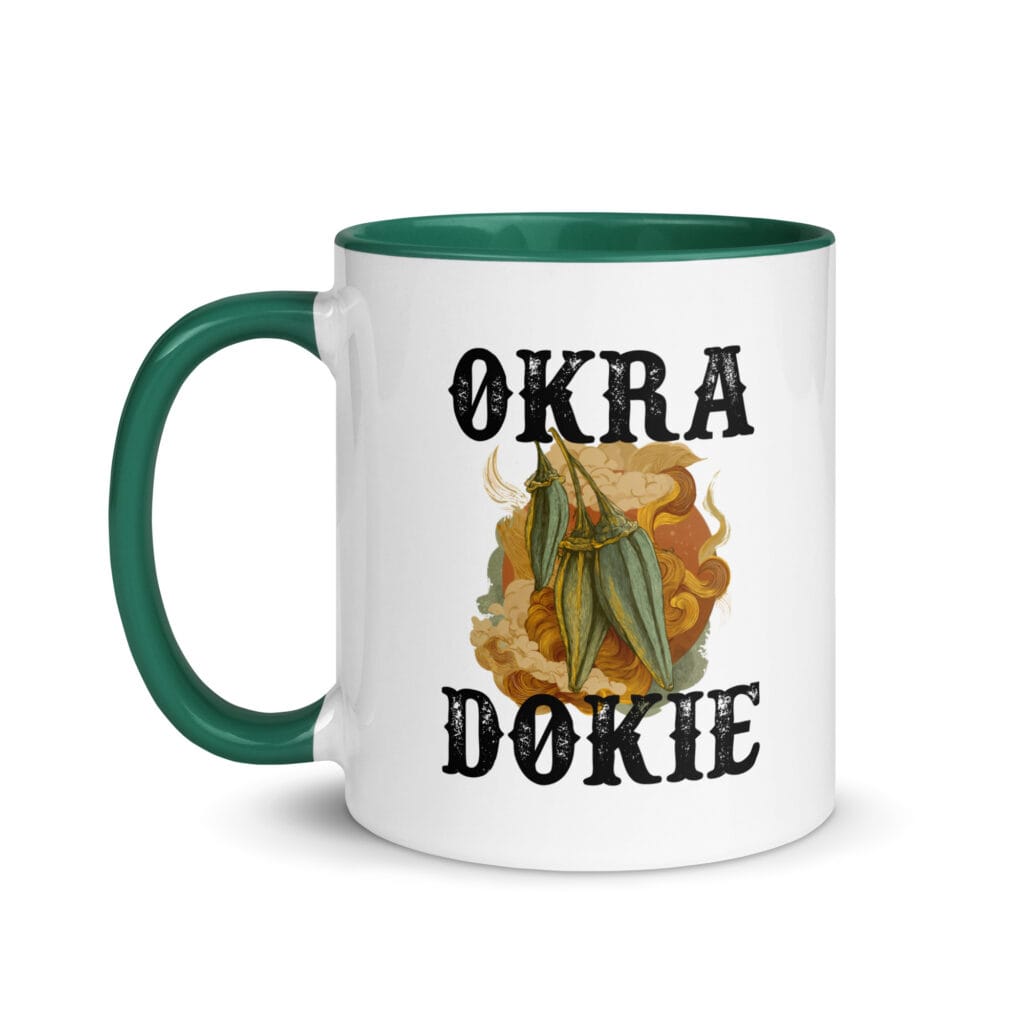 Okra Dokie Mug with Color Inside