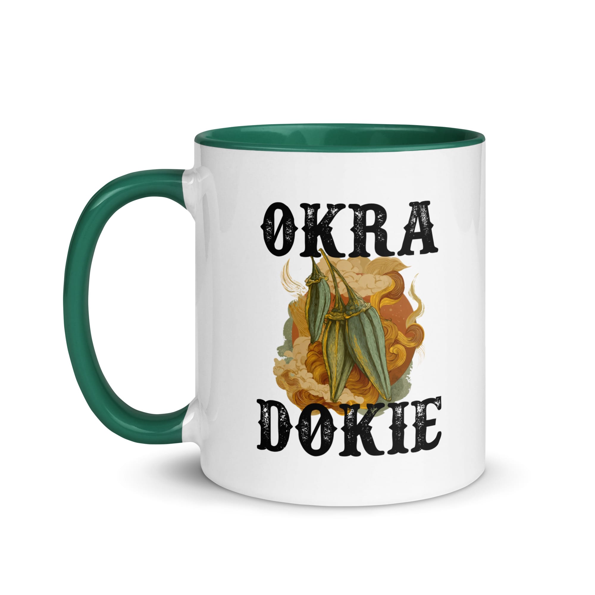 Okra Dokie Mug with Color Inside