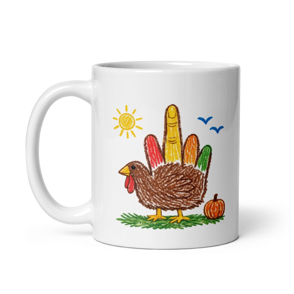 The Hand Turkey Salute Mug